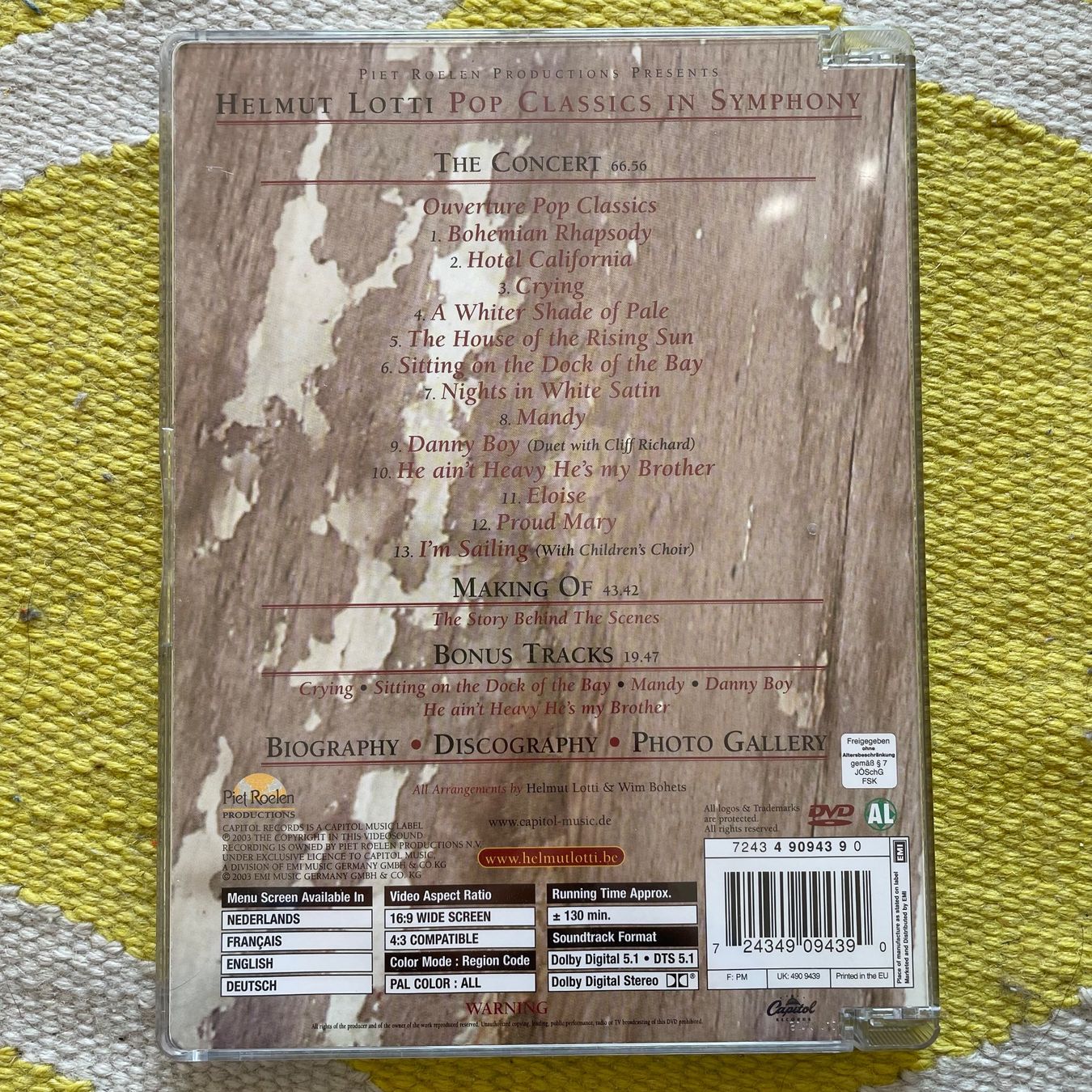 Tutti i DVDs: HELMUT LOTTI-DVD POP CLASSICS IN SYMPHONY – Usato da Rorschacherberg venduto da CD-Roli 1