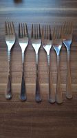 6 Gabeln, Vintage, mit Muster, Top Zustand!