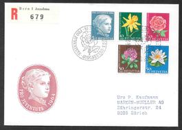 R-FDC Pro Juventute Serie 1964 J205 - J209 ET Bern 1.12.1964