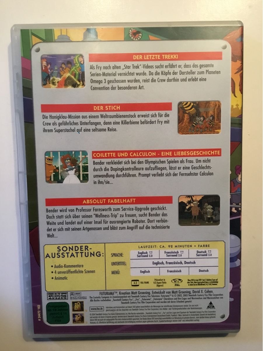 Tutti i DVDs: Futurama / Disc drei – Usato da Kreuzlingen venduto da Schuggerman 1