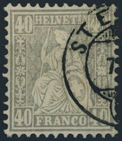 1878 - 40Rp. Sitzende Helvetia - gestempelt