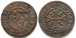 BERN Vierer Halbkreuzer 1785 Billon vz