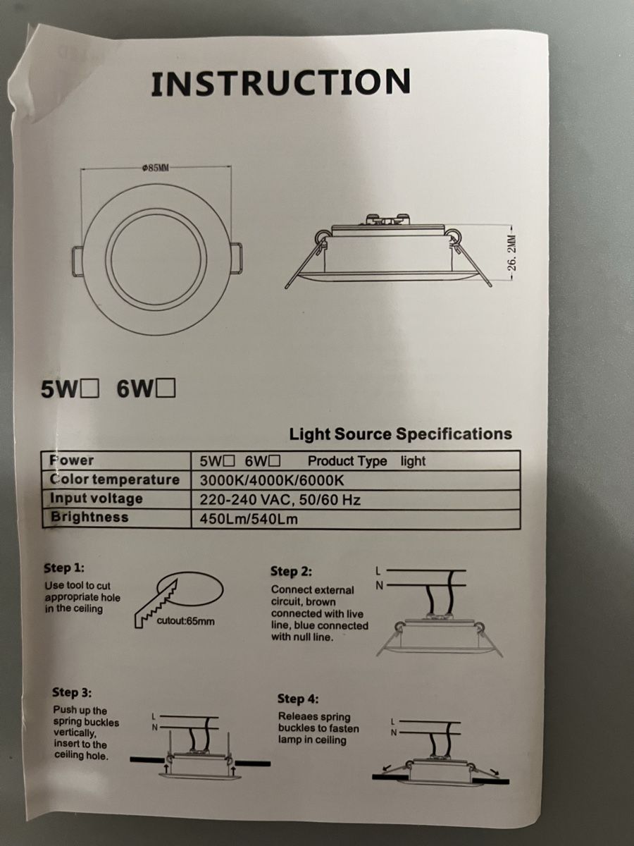 Lampen: Led 6 W Warmweiss Einbauspot Chrom 230 V Dimmbar – Neu und originalverpackt aus Münchenstein von pricehouse 6