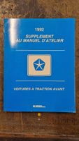 Supplement au manuel d'atelier Chrysler International 1992