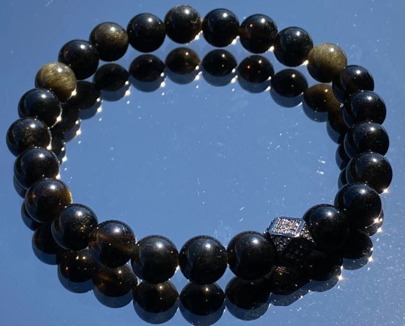 Bracciali & Braccialetti: Armband mit Gold-Obsidian – Nuovo e nell'imballaggio originale da Matten b. Interlaken venduto da kero71 3