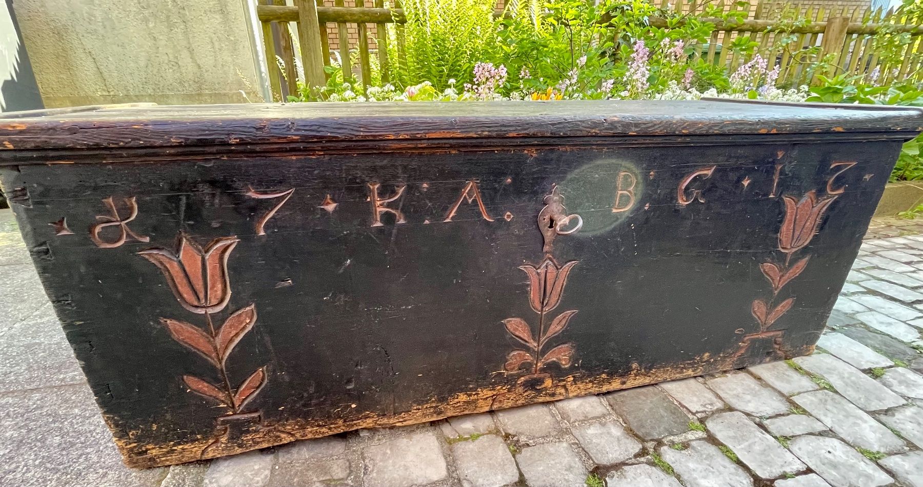 Cassapanche: Antike Bauerntruhe von 1787 – Usato da Zollikon venduto da Kimberly02 1