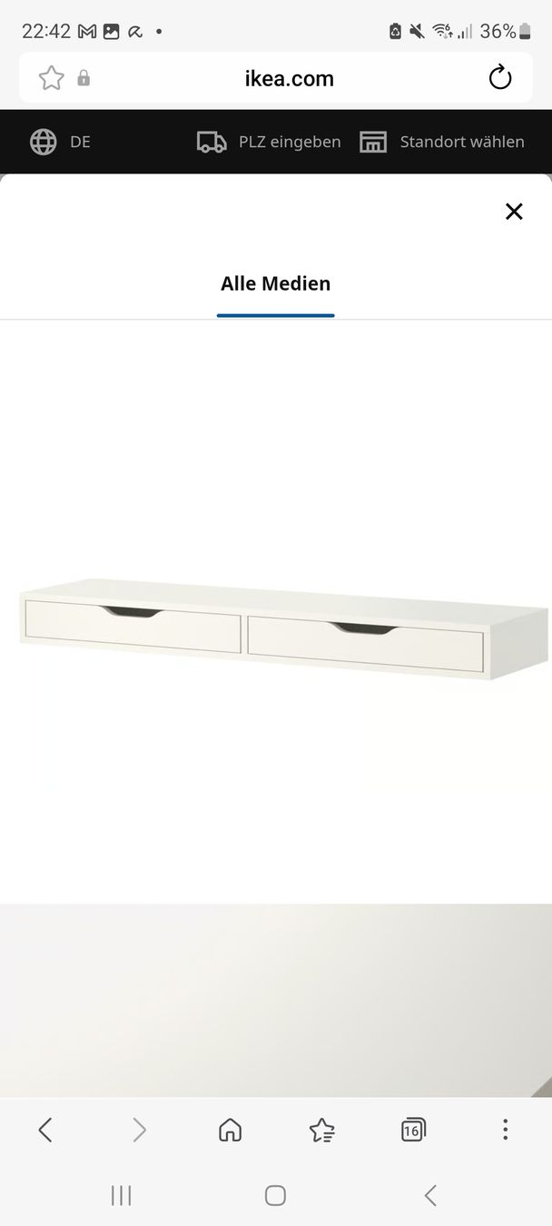 Ikea Scaffali: Wandregal "Ekby Aleks" mit "Ramshult", NEU – Nuovo e nell'imballaggio originale da Suhr venduto da Joburgerli