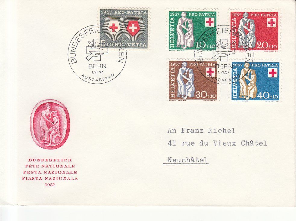 Alle Briefmarken: SBK B81 - B85 FDC – Gebraucht aus Bürglen TG von StampGraf