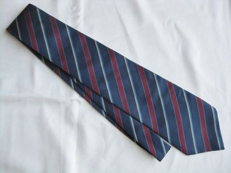 Vintage Seidenkrawatte EMILIO CARDUCCI ROMA • Streifen blau