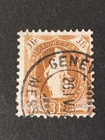 St. Helvetia 3 Fr. (92A) mit Stempel Genève; SBK 300.-