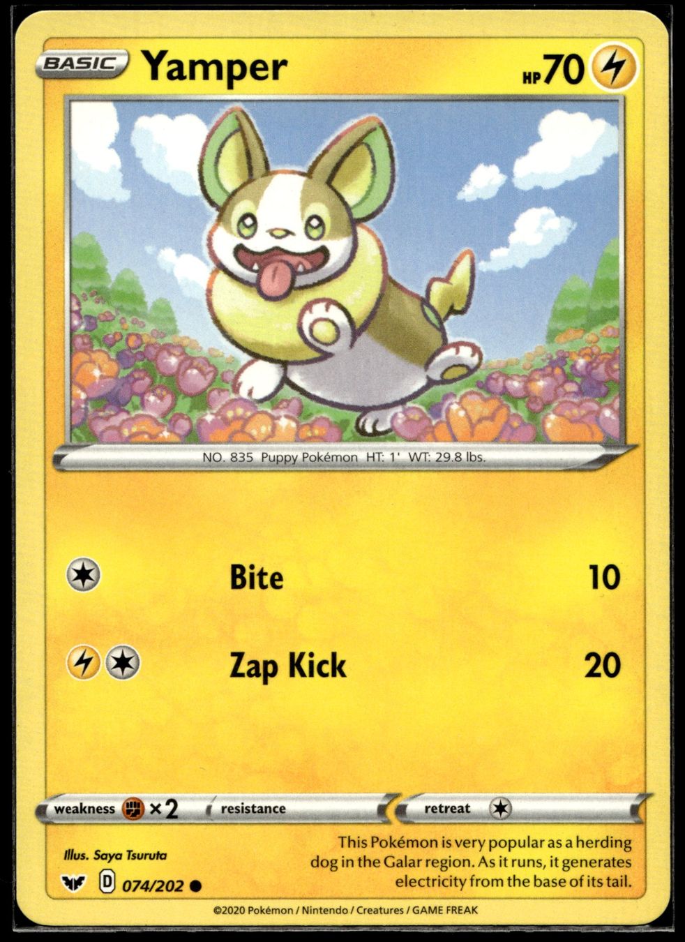 Pokémon Sammelbilder & Trading cards: Yamper (SSH EN 074/202) – Gebraucht aus Affoltern am Albis von Chiesa_5