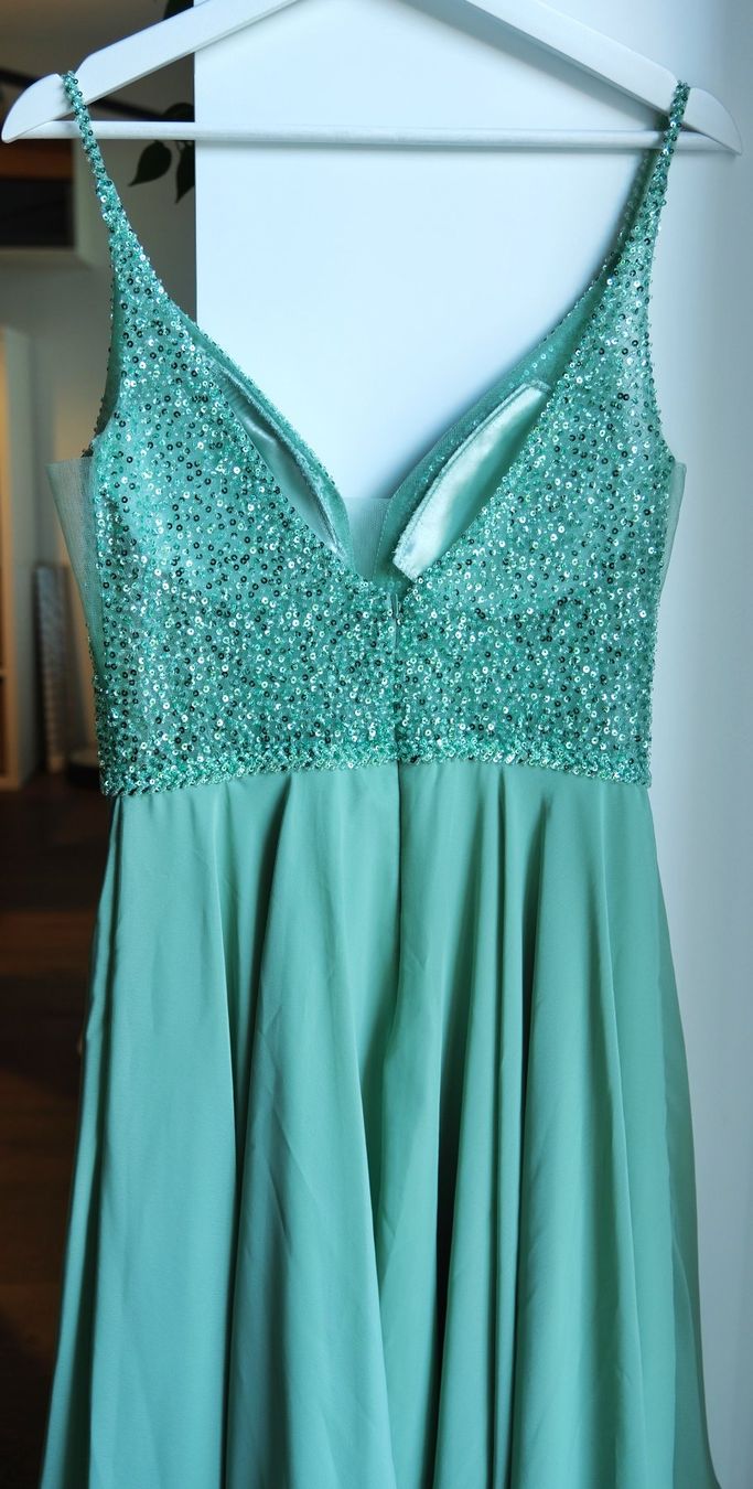 Vestiti: Kleid mit Paillette (mint) Gr. 38, SWING – Nuovo (secondo la descrizione) da Wohlen AG venduto da Exitburn 3