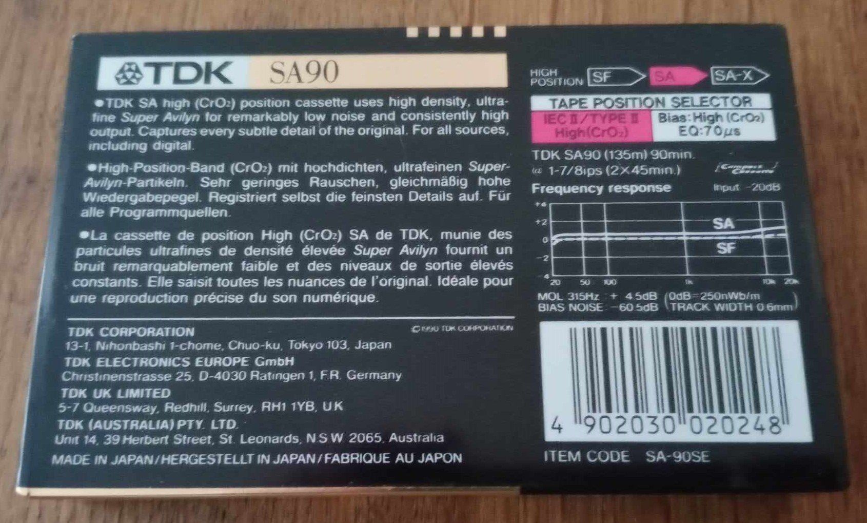Kompaktkassetten: TDK SA 90 - Type II / made Japan - cassette scellée – Gebraucht aus Le Locle von borgespatricia 1