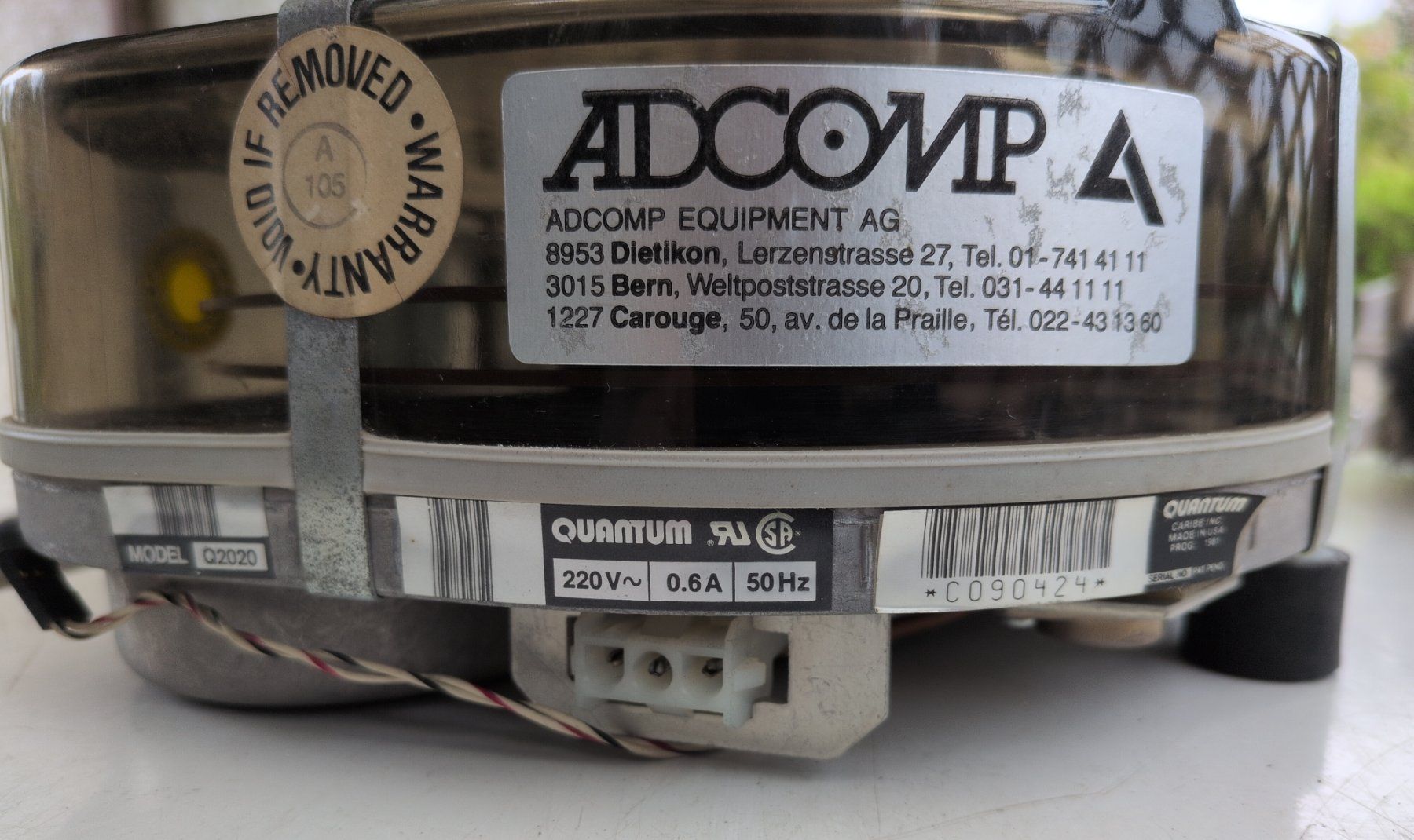 Disques durs: Quantum Q2020 20MB Harddisk von 1980 – Défectueux à Ottikon par sobsale 1