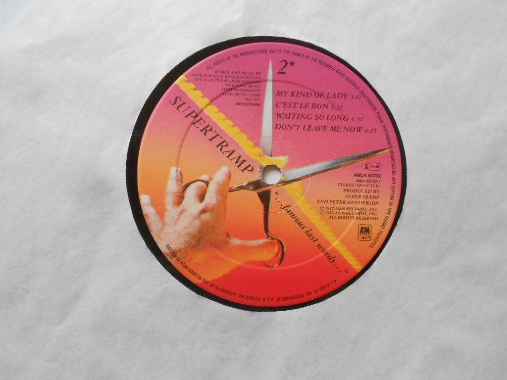 Schallplatten: SUPERTRAMP  -  FAMOUS LAST WORDS.. – Gebraucht aus Bex von Giorgiob 4