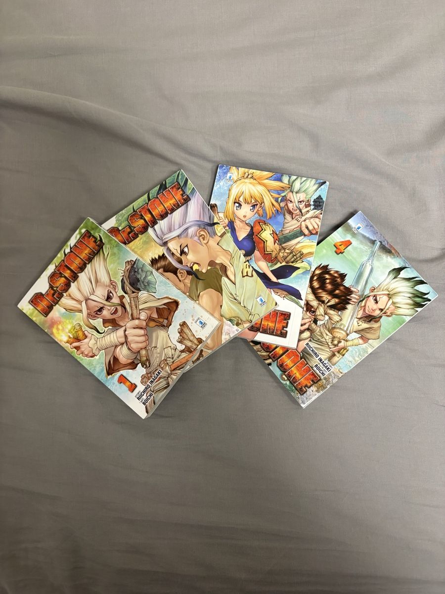Fumetti: Manga Dr Stone 1-4 – Usato da Massagno venduto da ZeMa