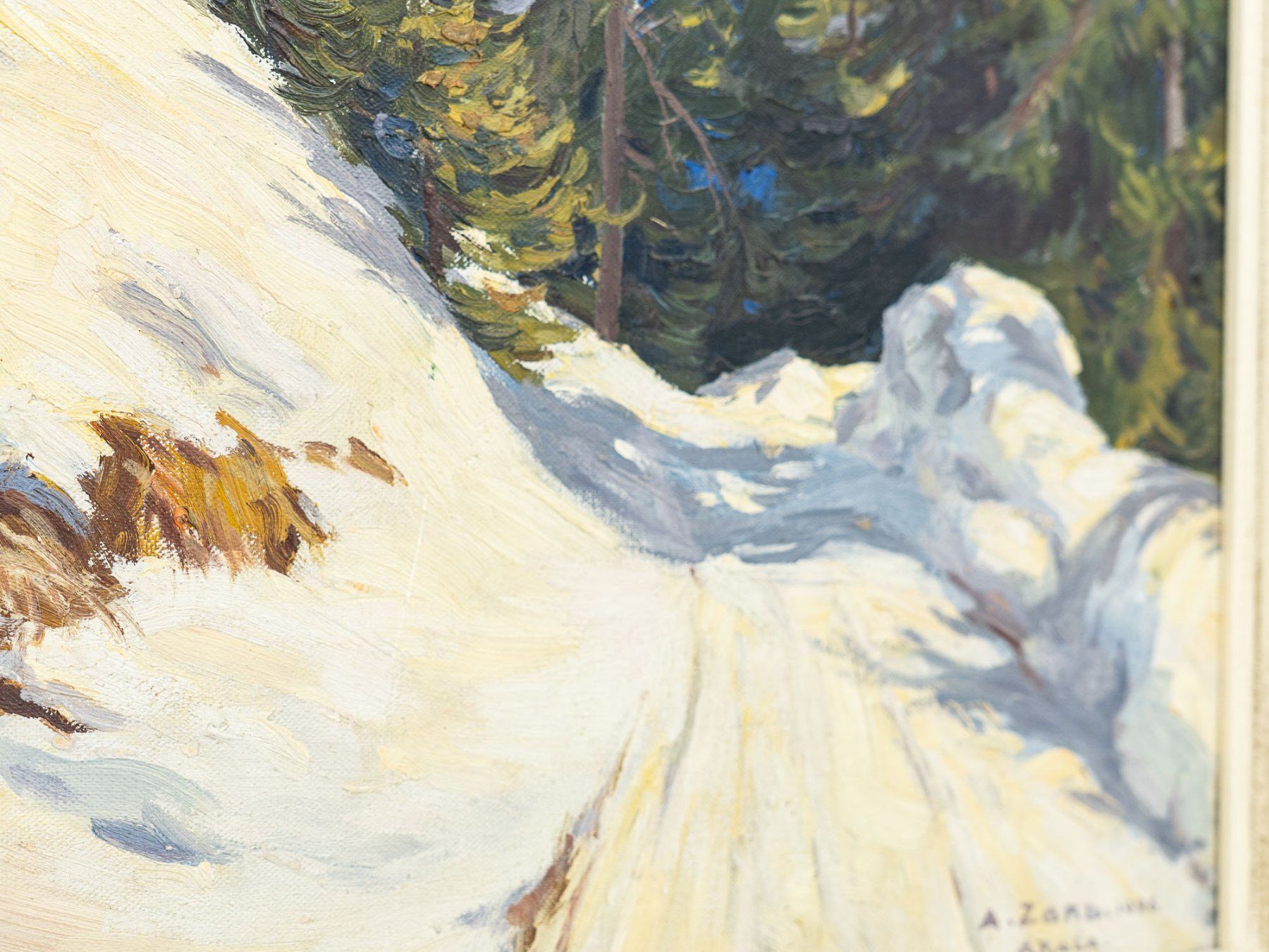 Dipinti: Ölgemälde "Arosa", 1926 - Arnold Zord - Ref. 06/20 – Usato da Au ZH venduto da BrockiAu 5