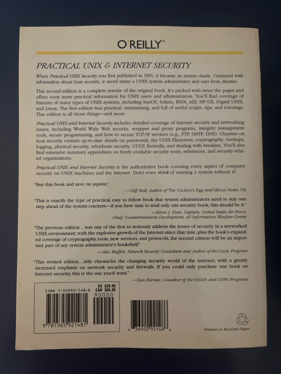 Libri: Livre Sécurité Informatique Unix Internet, 2ème édition – Usato da Biel/Bienne venduto da donzef 1
