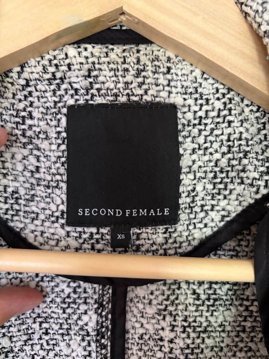 Giacche: Second Female Jacket Grey Tweed Moto Style – Usato da Zürich venduto da FStewart 5