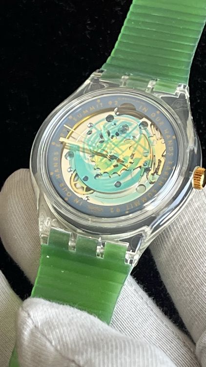 Swatch Montres: Swatch Earth Summit 92 Automatik Uhr Grün - Rarität! – Neuf (Voir description) à Grenchen par chththl 6