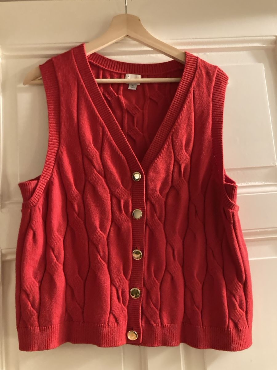 Gilet & Giacche senza maniche: Roter Pullunder, NEU, Gr. XL – Nuovo (secondo la descrizione) da Luzern venduto da bettygreen