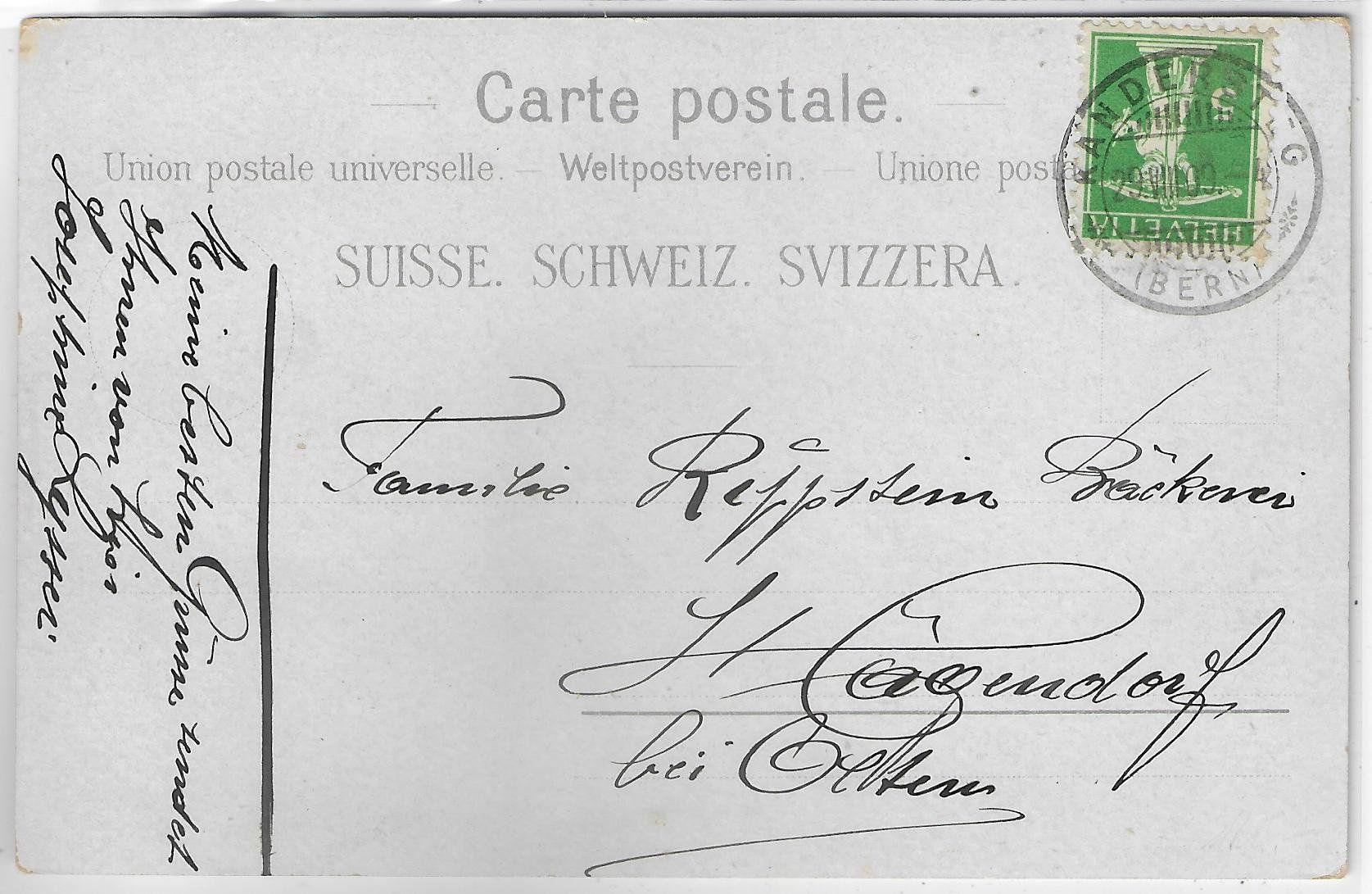 Cartoline postali: Hotel Bären - Kandersteg - Litho – Usato da Ettingen venduto da Kartenplanet 1