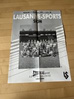 FC Lausanne Sports FC Sion Vintage Affiche de Match Poster