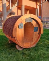 Hundehütte aus Holz - Name des Hundes nach Wunsch!