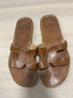 Pantoletten Echtleder braun 37 neu