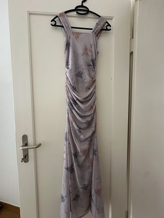 Kleid lila Muster Grösse S neuwertig