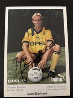Autogramm Iwan Eberhard signiert Fussballkarte mit Ball