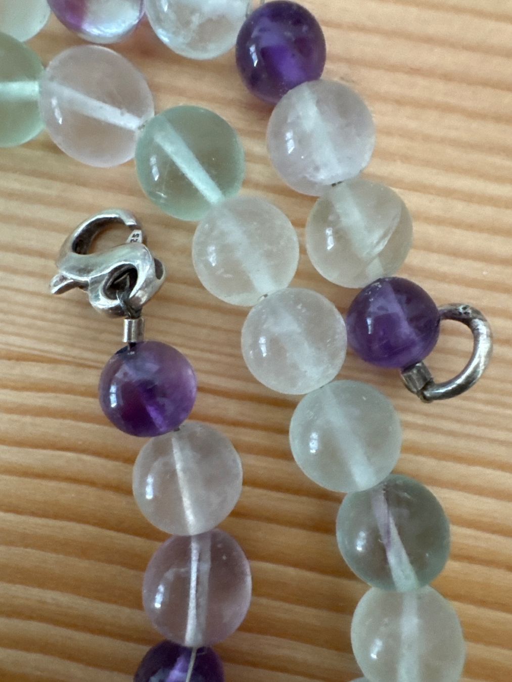 Catenine: Wunderschöne, elegante mehrfarbige Fluorit-Kette! – Nuovo (secondo la descrizione) da Zürich venduto da Tarafo5 1