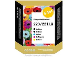 LC-223 221 225 227  Kompat. Drucker-Patronen für Brother (5)