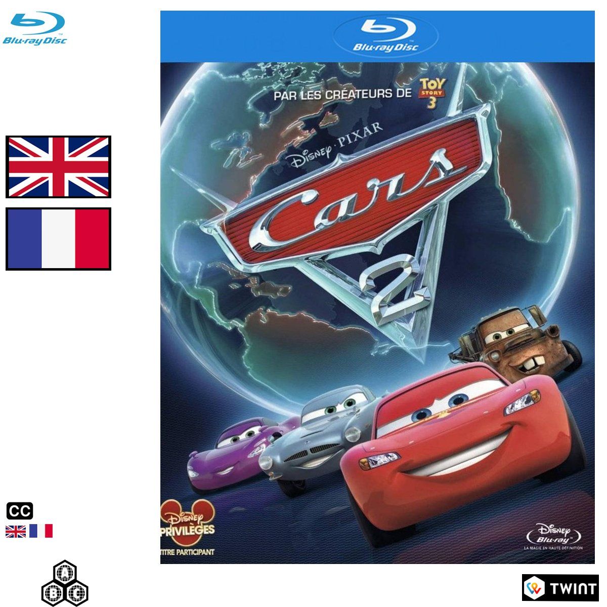 Tous les DVDs: Cars 2 (2011) - Blu-ray – D'occasion à Semsales par __Florian__