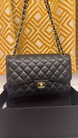 Sac Chanel jumbo caviar black fullset