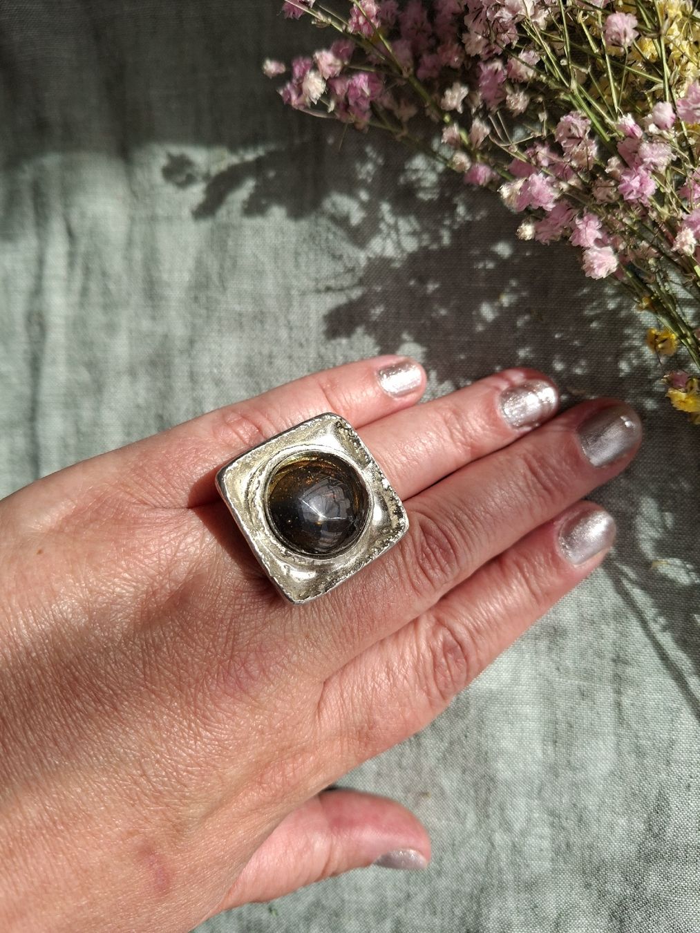 Anelli: Bague Argentée Design Brutaliste Scandinave – Nuovo (secondo la descrizione) da Lutry venduto da Sim_Sta 7