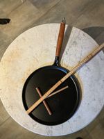 Gusseisen-Crêpes/Pancake-Pfanne mit Holzgriff