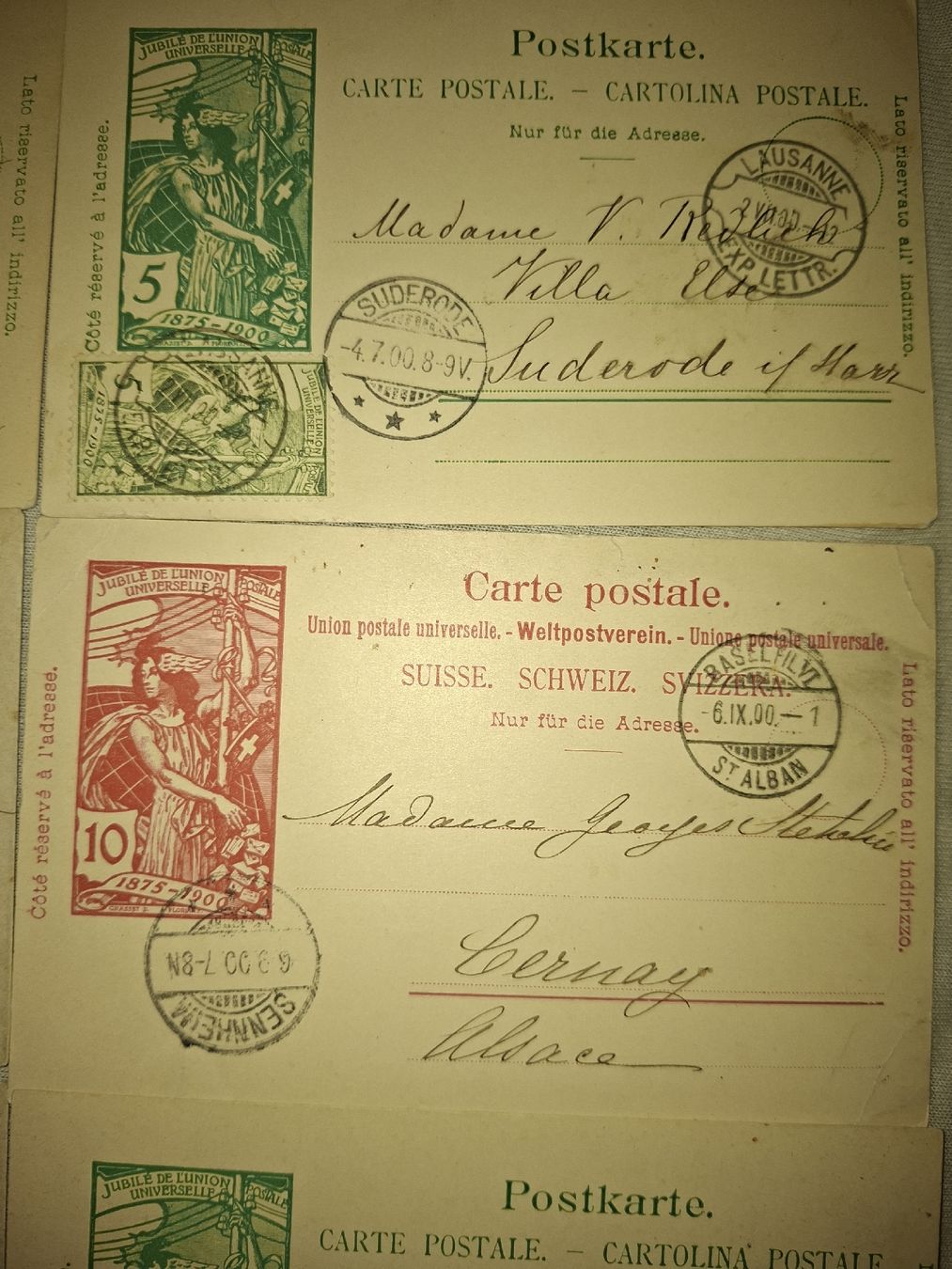 Tutti i francobolli: UPU Gazsachen + Tauben  – Usato da Balgach venduto da SIMEON27 1