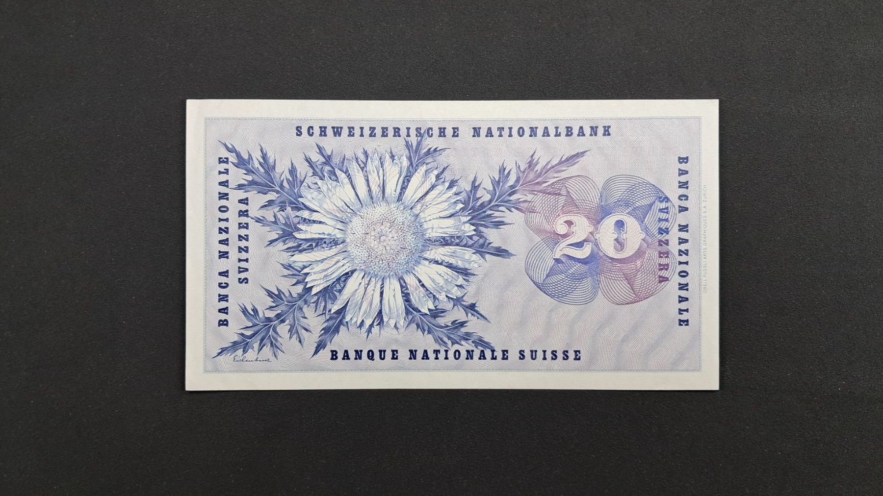 Banconote: Schweiz 20 Franken 1961 – Nuovo e nell'imballaggio originale da Lufingen venduto da E-Auktion 1