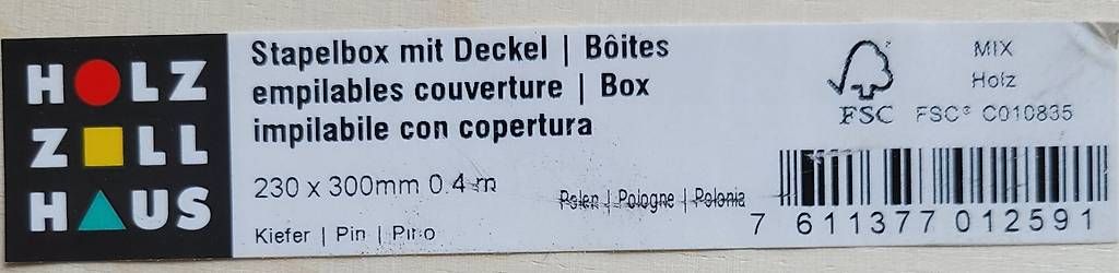 Transportkisten: NEU: Stapelbox / Holzbox mit Deckel – Neu und originalverpackt aus Pfäffikon SZ von MaHeW 3