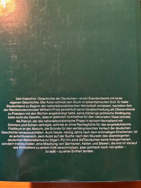 Livres: Veit Valentin: "Geschichte der Deutschen" – D'occasion à Seon par retep012 1