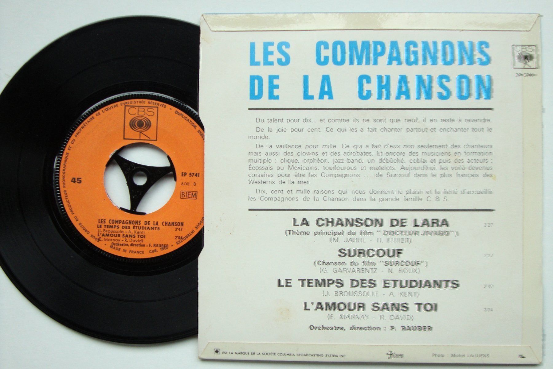 Schallplatten: COMPAGNONS DE LA CHANSON-CHANSON DE LARA – Gebraucht aus Bern von Uli_10_11 1
