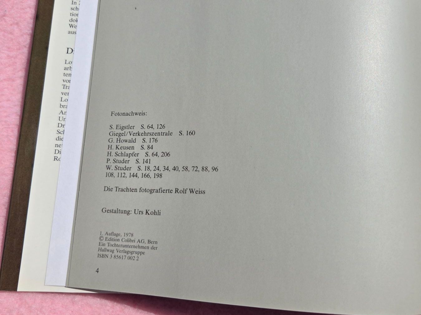 Libri: Trachten der Schweiz - 1978 – Usato da Hünenberg venduto da pma_dm5g 1