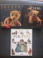 Lot de 3 livres sur les jouets anciens ours et poupées
