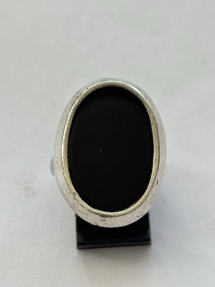Ringe: Schöner Vintage Onyx Silberring 800er – Gebraucht aus Langnau am Albis von flusspflege 2