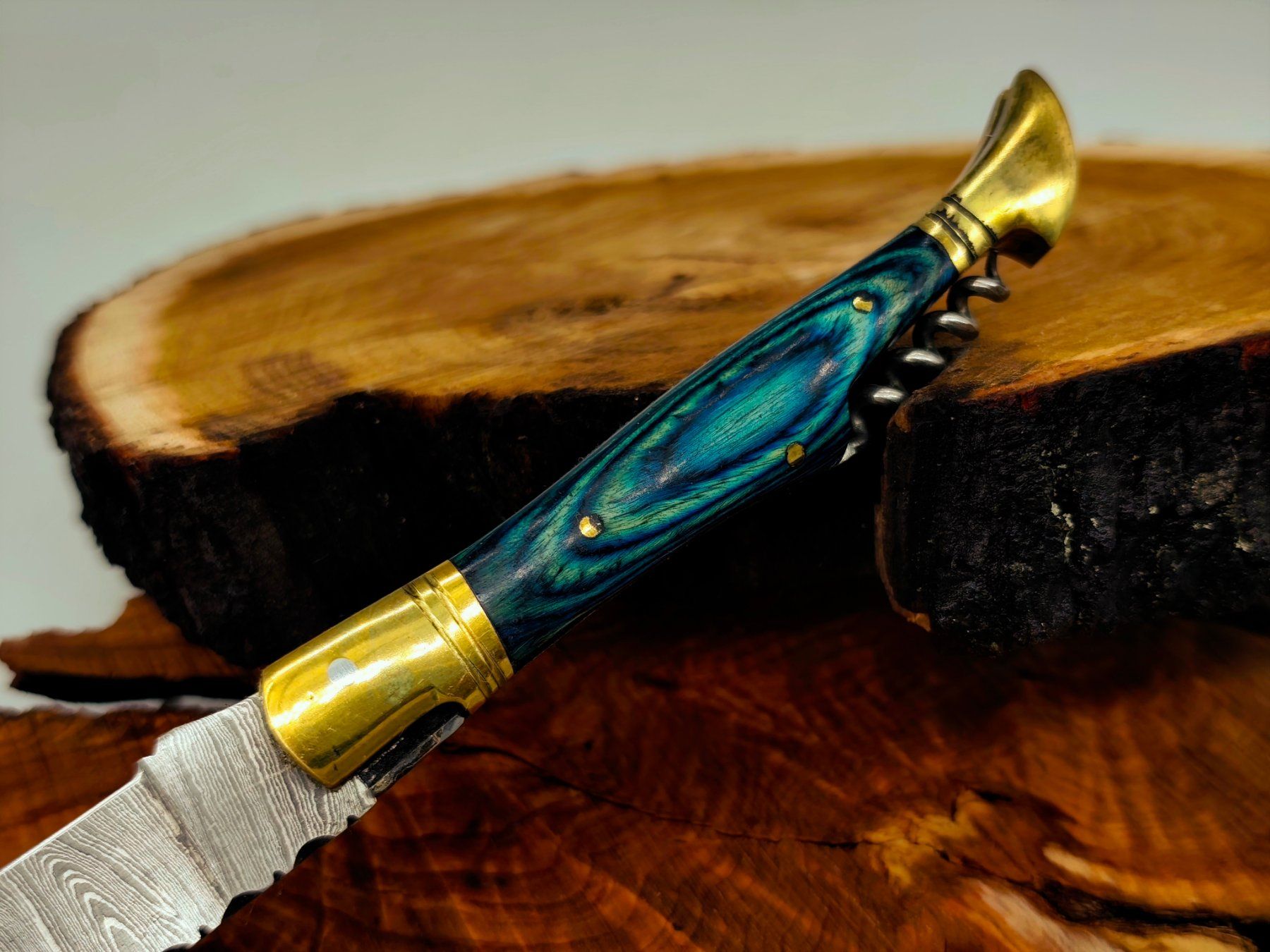 Accessori: Laguiole Damast Messer Klappmesser echtes Damastmesser – Nuovo e nell'imballaggio originale da Arlesheim venduto da Premius_1 5