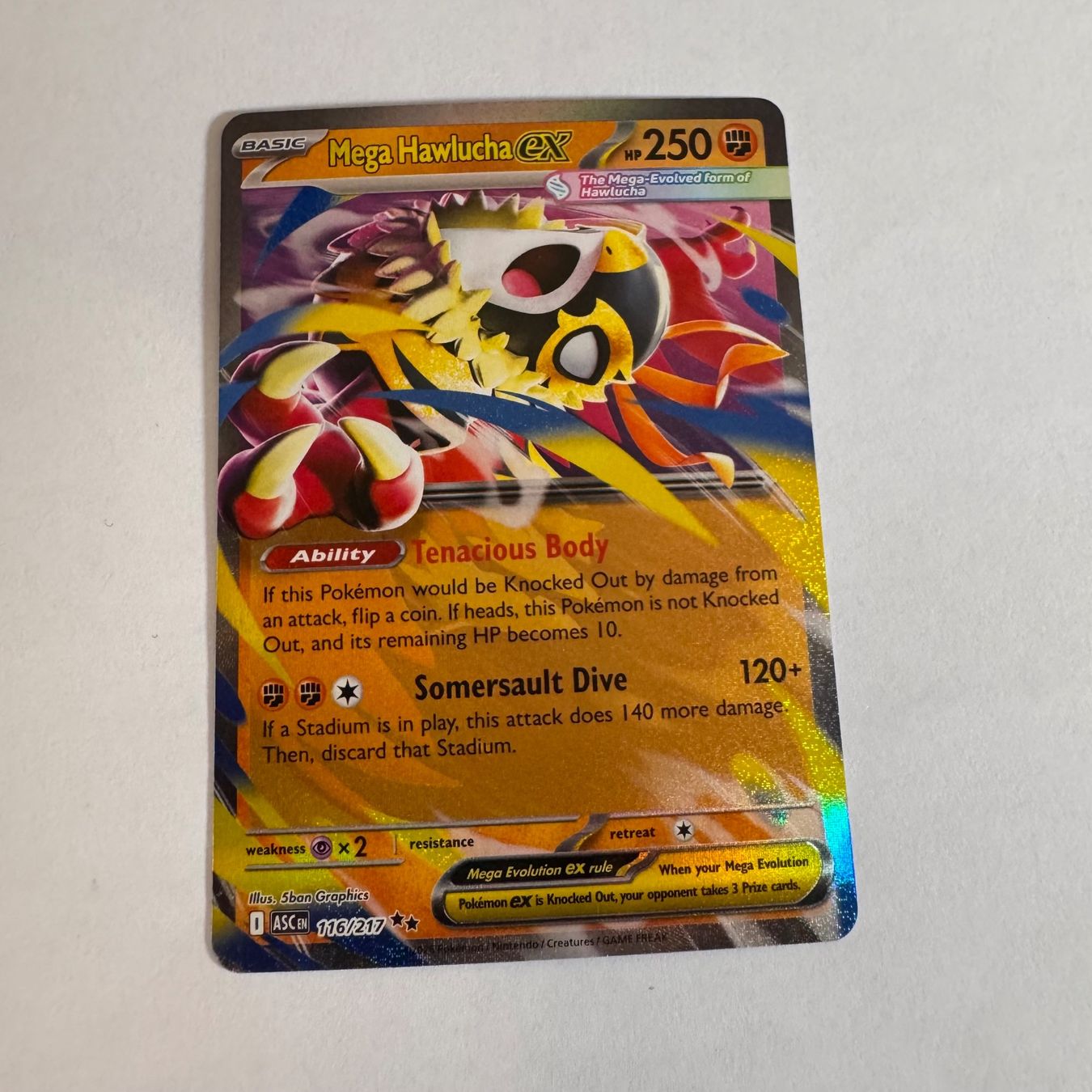 Pokémon Carte collezionabili: Pokémon ASC - Mega Hawluca Ex 116 / 217 - ENG – Nuovo (secondo la descrizione) da Staad SG venduto da miaCards