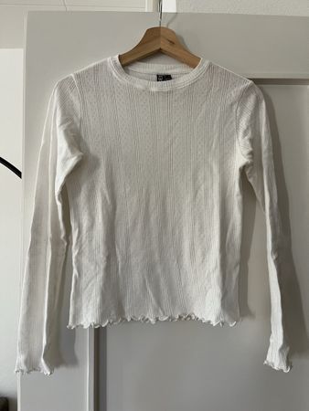 Longsleeve Shirt PIECES white size S new condition