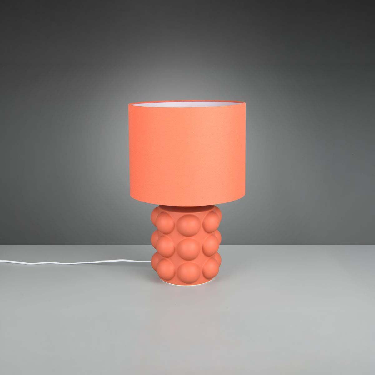 Lampade: Tischleuchte, Stoff, Apricot, 47 cm Höhe – Nuovo (secondo la descrizione) da Kreuzlingen venduto da Smart-Light 2
