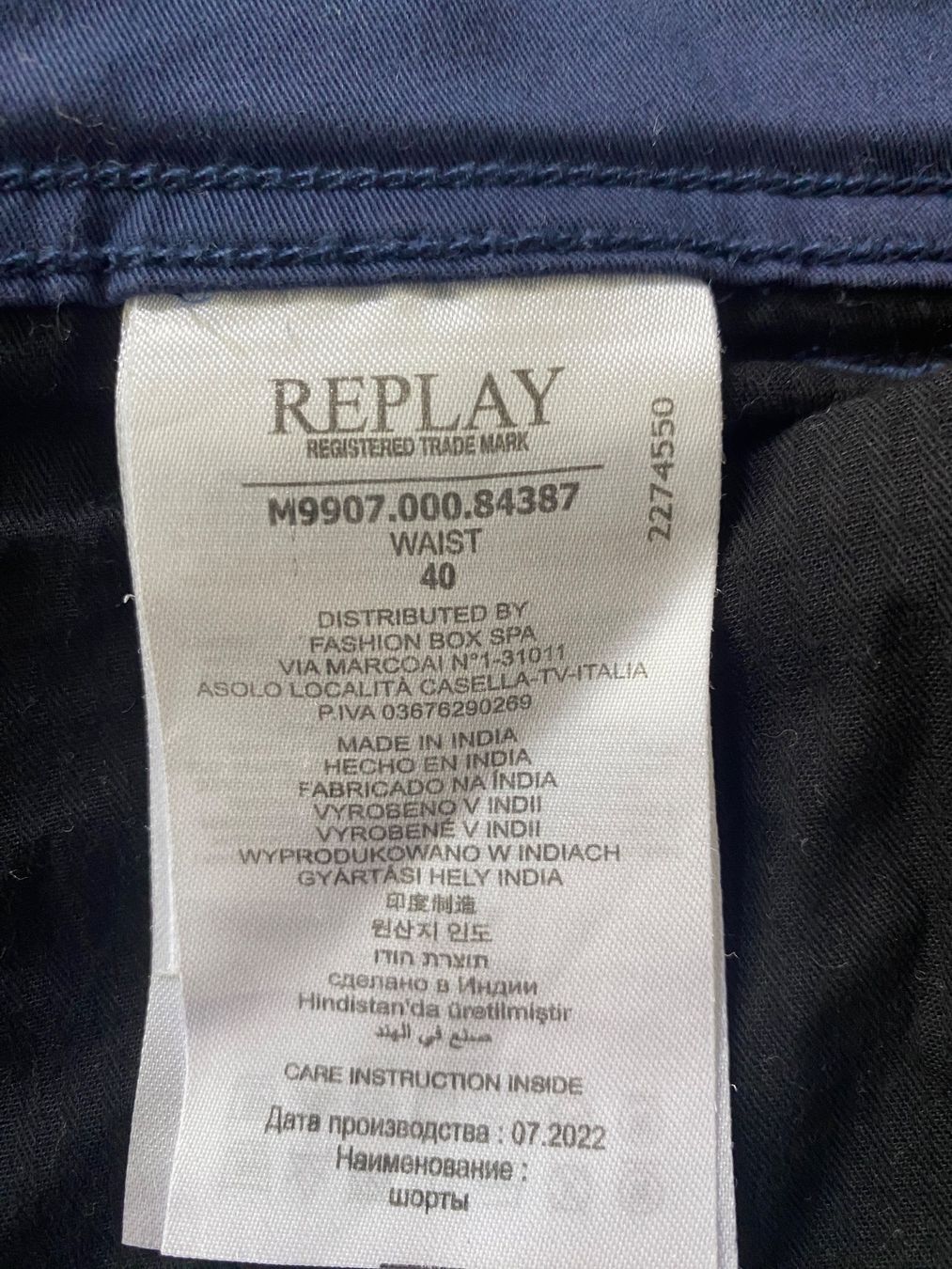Replay Pantaloni: Replay Herren shorts Blau Gr. 40 – Usato da Zürich venduto da ron_t88f 4